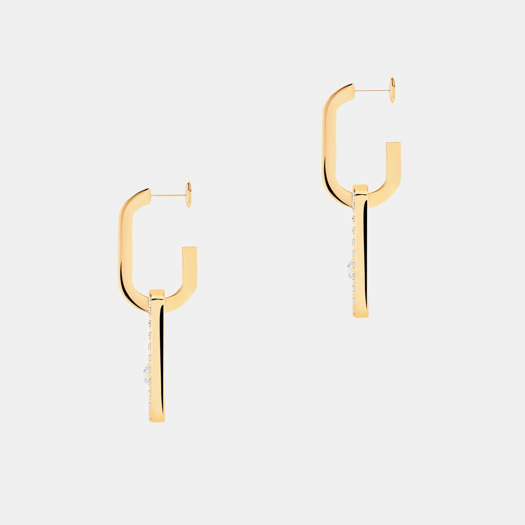 Boucles d'oreilles Move Link Or jaune Diamant 0.85ct