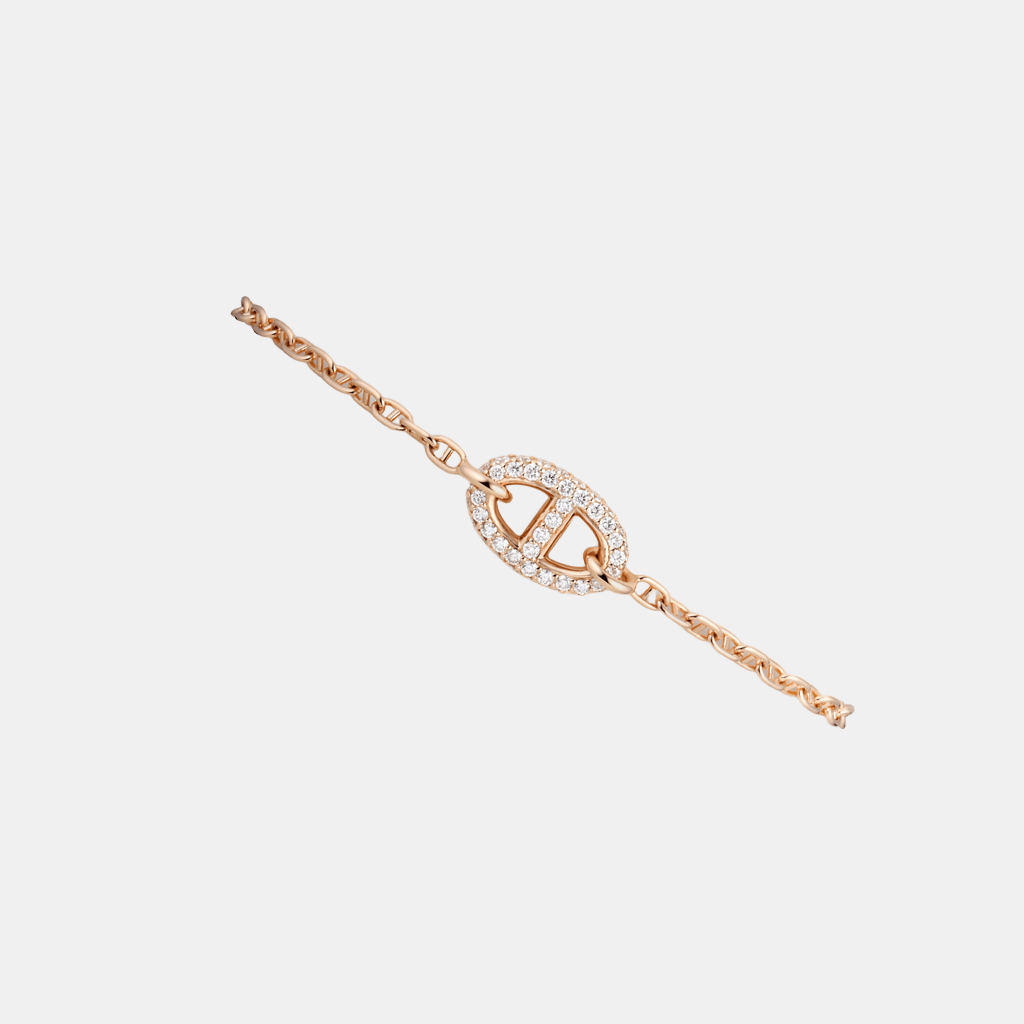 Bracelet Farandole Or rose Diamant 0.45 ct