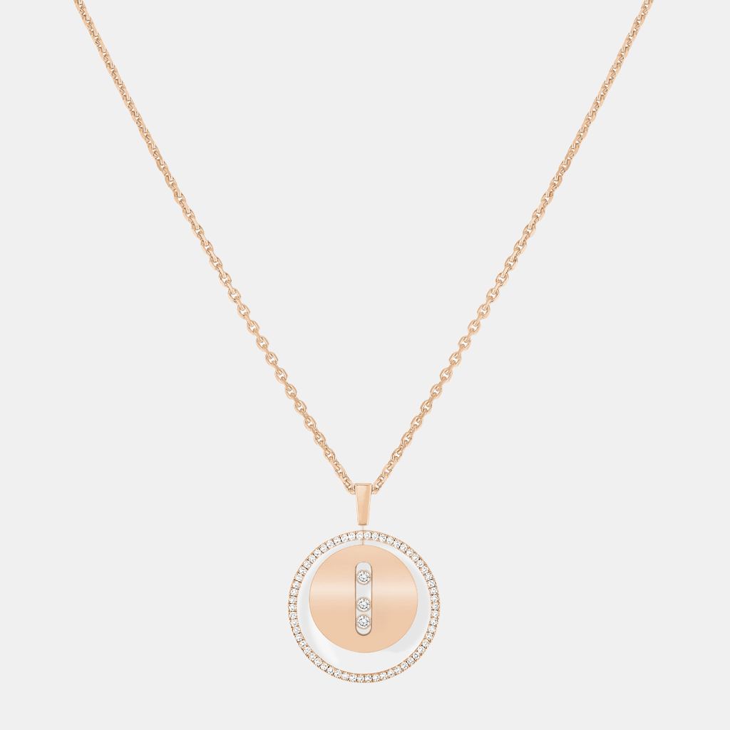 Collier Lucky Move MM Or rose Diamant 0.3ct