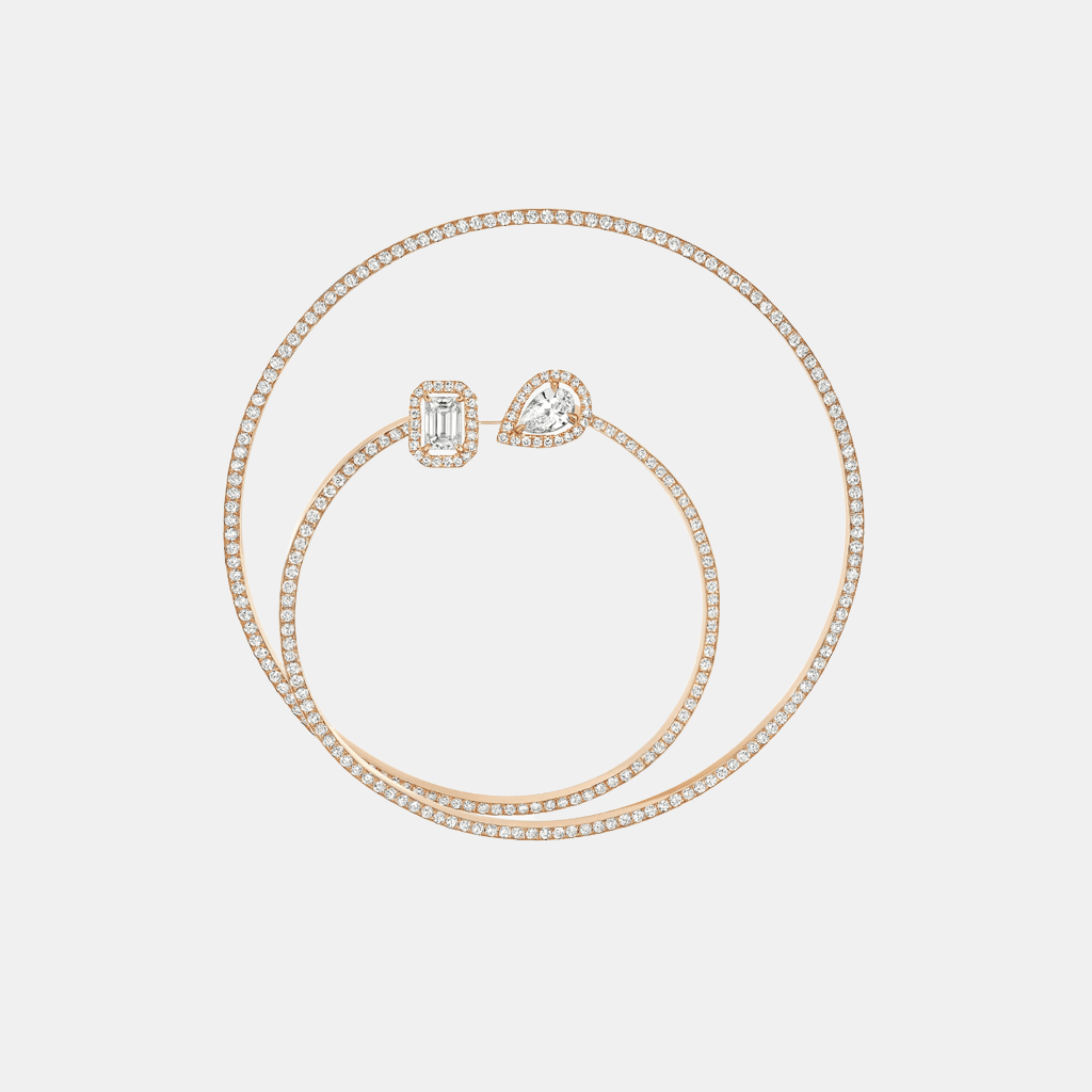 Boucles d'oreilles My Twin Or rose Diamant 0.1ct