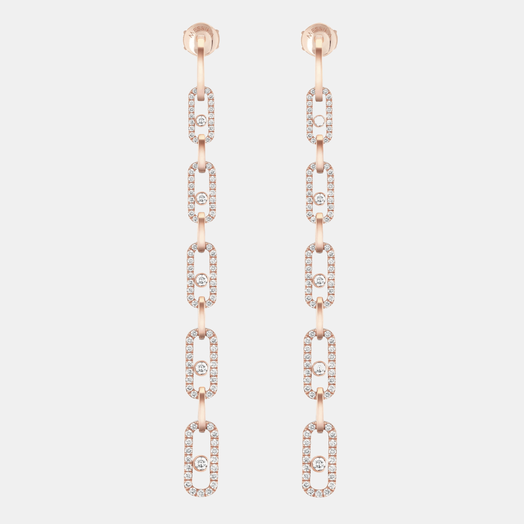 Boucles d'oreilles Move Link Multi  Or rose Diamant 1.4ct