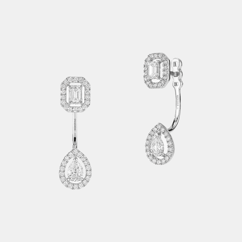 Boucles d'oreilles My Twin Toi & Moi Or blanc Diamant 2x0.15ct
