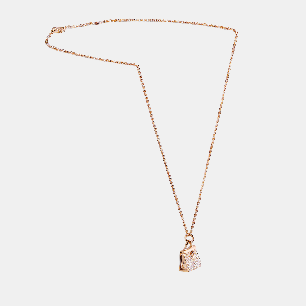 Pendentif Kelly Or rose Diamant 0.39 ct