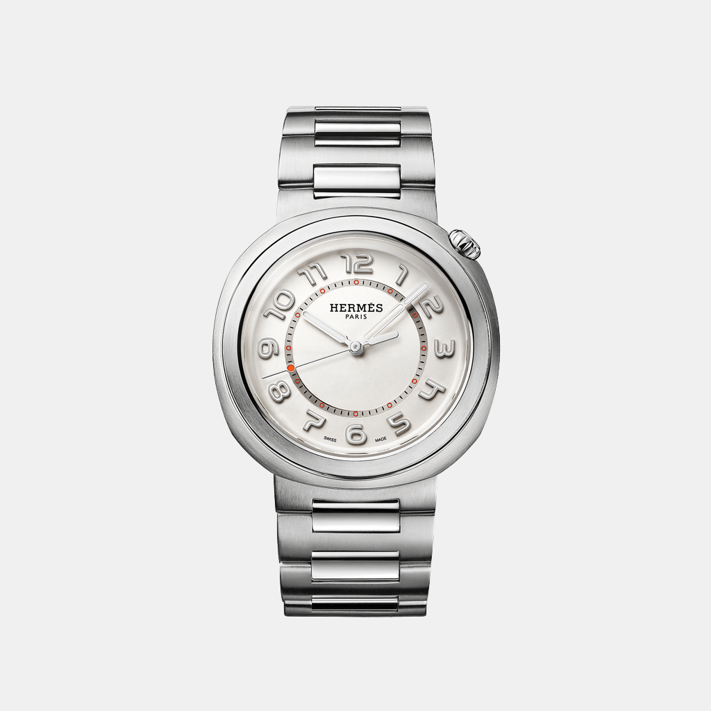 Montre Hermès cut Grand modèle, 36 mm Mécanique Acier  