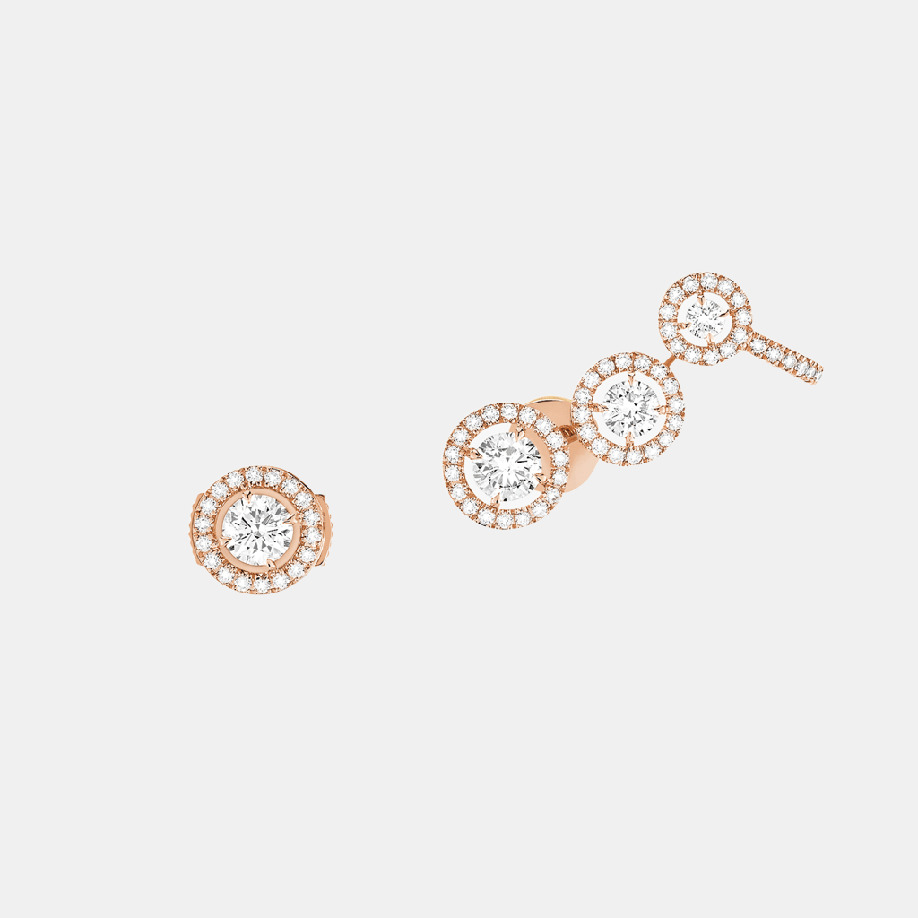 Boucles d'oreilles Joy Or rose Diamant 0.2ct