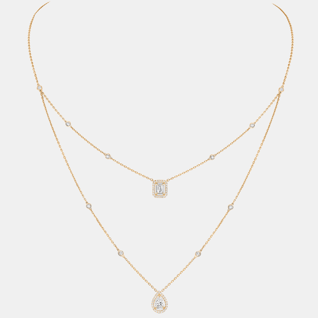 Collier My Twin Or jaune Diamant 2x0.4ct