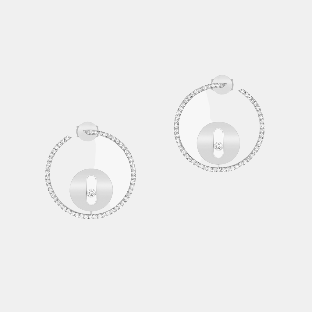 Boucles d'oreilles Lucky Move SM Or blanc Diamant 0.5ct