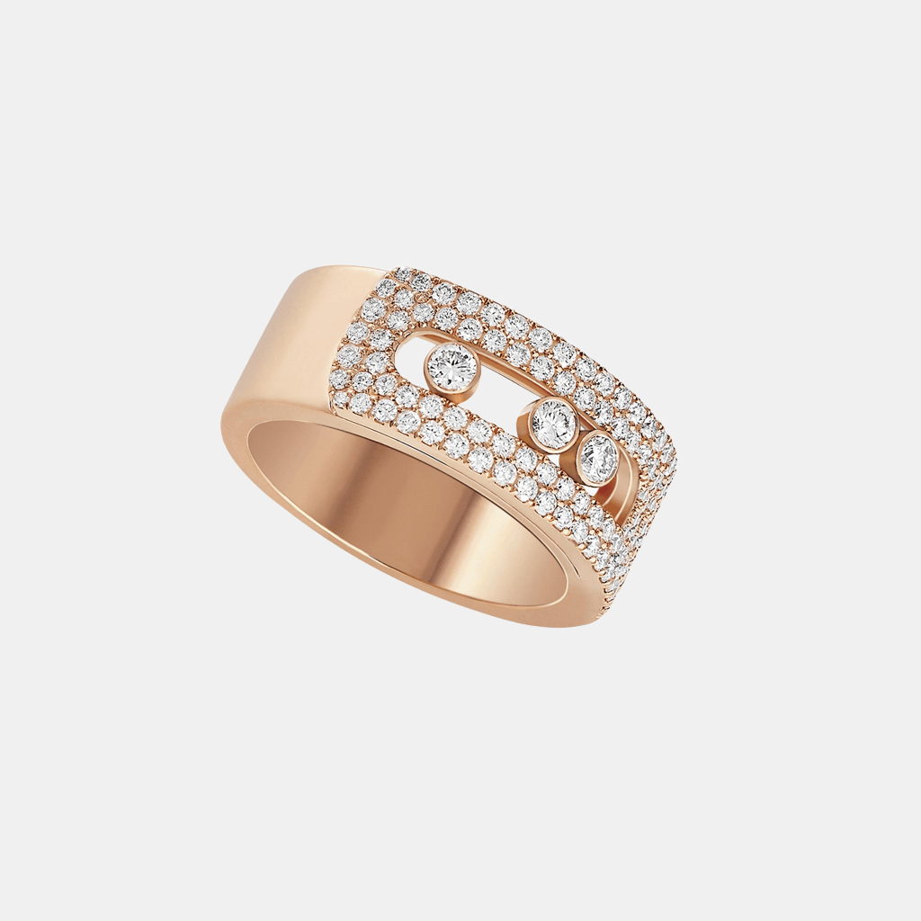 Bague Move Noa Pavé LM Or rose Diamant 0.73ct