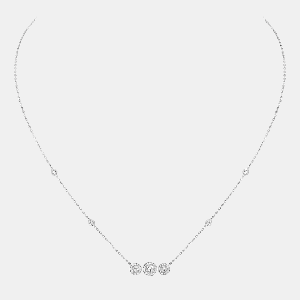 Collier Joy Or blanc Diamant 0.1ct