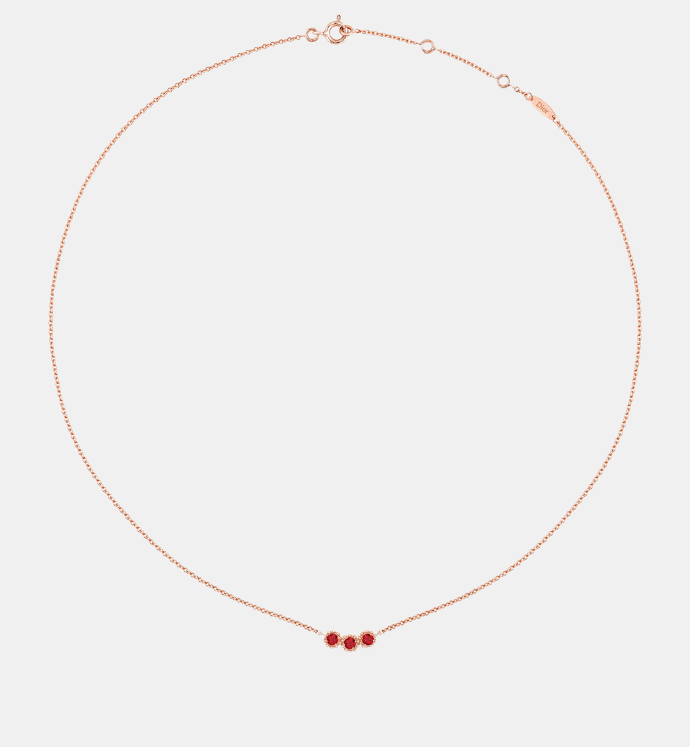 Collier Mimirose Or rose Rubis 0.16 ct