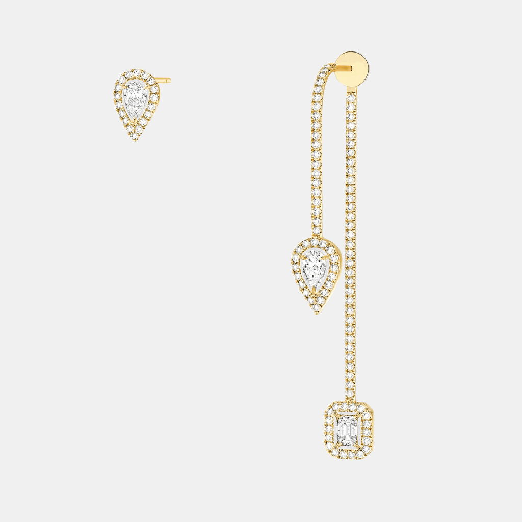 Boucles d'oreilles My Twin Or jaune Diamant 3x0.1ct