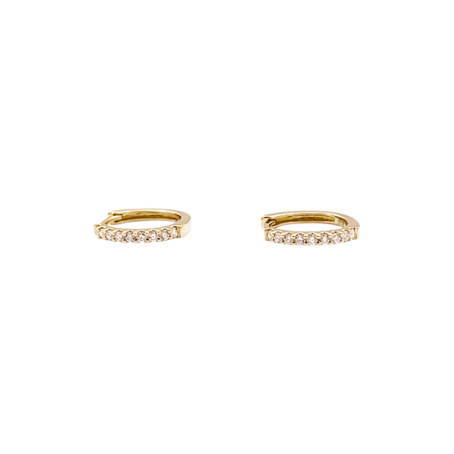 Boucles d'oreilles Créoles - Boucles d’oreilles en or jaune 750 et diamants 58 Facettes 34958