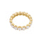 Bague 51 Alliance américaine - Bague en or jaune 750 et diamants 58 Facettes 34861