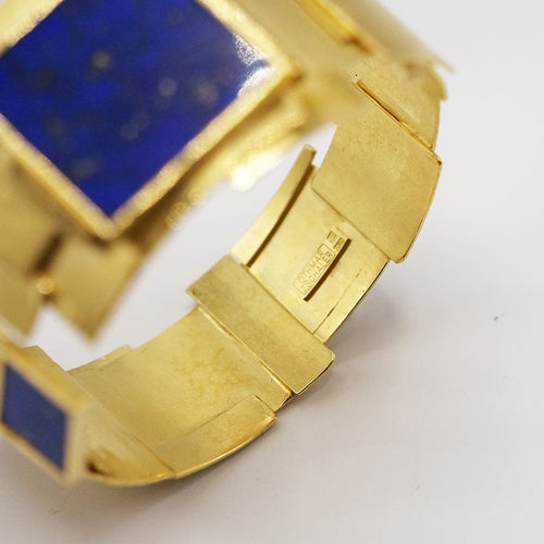 Bracelet Othmar Zschaler - Bracelet en or jaune 18K et lapis-lazuli 58 Facettes