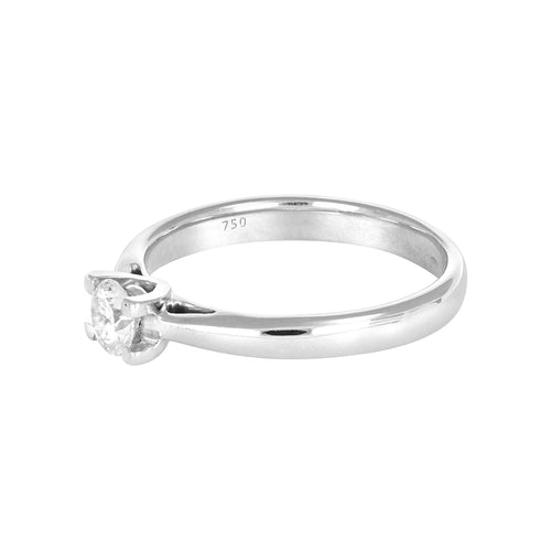 Bague 49 Solitaire - Bague en or gris 750 avec diamant 0,25 ct 58 Facettes 61000263