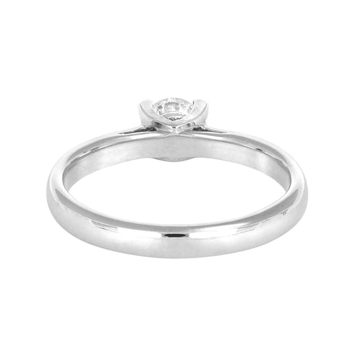 Bague 49 Solitaire - Bague en or gris 750 avec diamant 0,25 ct 58 Facettes 61000263