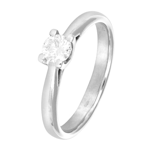 Bague 49 Solitaire - Bague en or gris 750 avec diamant 0,25 ct 58 Facettes 61000263