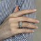 Bague 52 Solitaire style Art déco - Bague en or gris 18K et diamants, taille 52 58 Facettes FB09264-FB09217