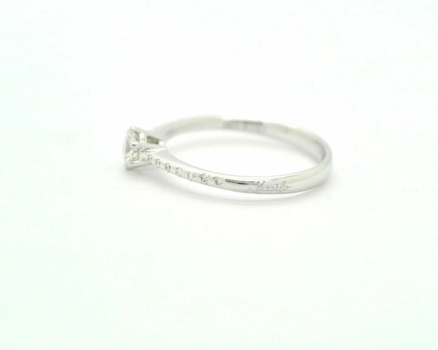 Bague Recarlo - Bague solitaire en or blanc 18 ct avec diamants 0,30 ct 58 Facettes 8741