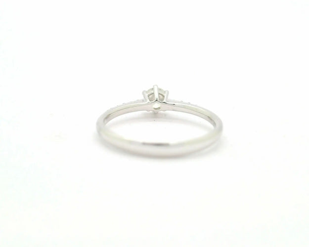 Bague Recarlo - Bague solitaire en or blanc 18 ct avec diamants 0,30 ct 58 Facettes 8741