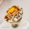 Bague 53 Bague citrine 12 ct taille émeraude en or jaune 14K 58 Facettes 2535