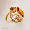 Bague 53 Bague citrine 12 ct taille émeraude en or jaune 14K 58 Facettes 2535