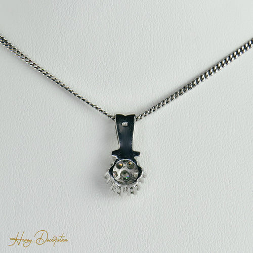 Pendentif Pendentif en or blanc 14 carats avec diamants taille brillant 58 Facettes 2313