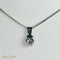 Pendentif Pendentif en or blanc 14 carats en forme de fleur, diamants 58 Facettes 2313