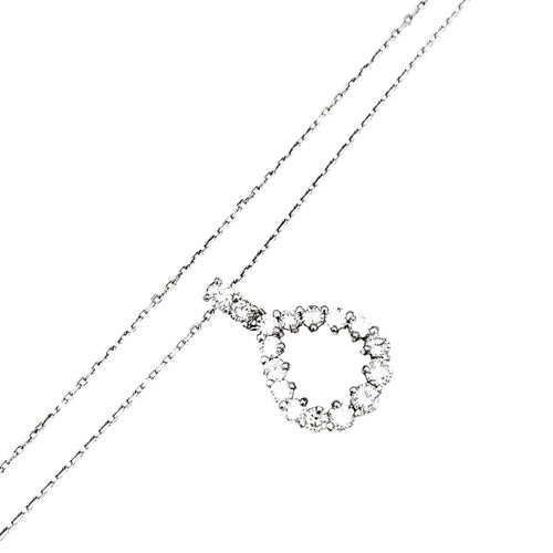 Collier Collier - Pendentif goutte en or blanc 750 et diamant taille brillant 58 Facettes 35216