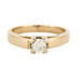 Ring 53 Solitaire ring in yellow gold and diamonds 58 Facettes DV0574 - 1