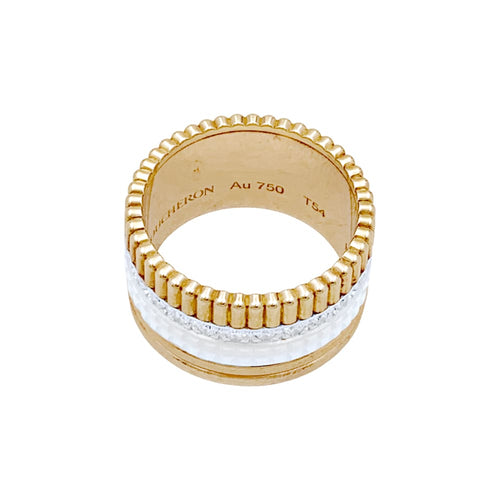 Bague 54 Boucheron Quatre White Édition - Bague en or jaune, blanc et rose, diamants 58 Facettes 34976