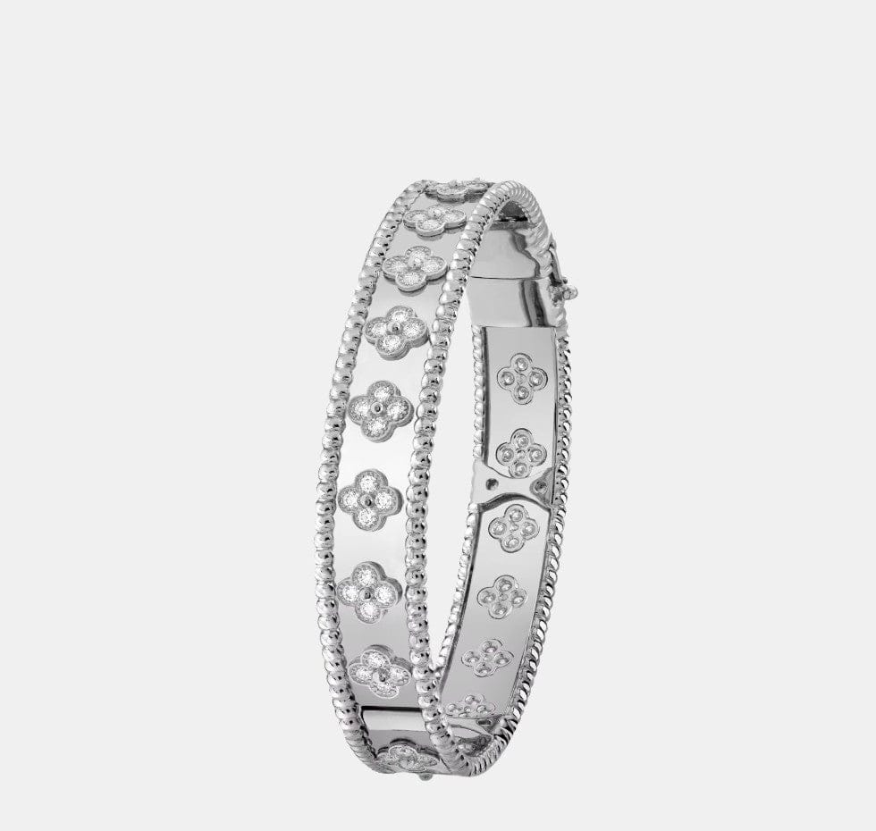 Bracelet Perlée Or blanc Diamant 1.78ct