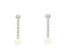 Boucles d'oreilles Boucles d’oreilles tennis en or blanc 18 ct avec perles et diamants 58 Facettes 14013