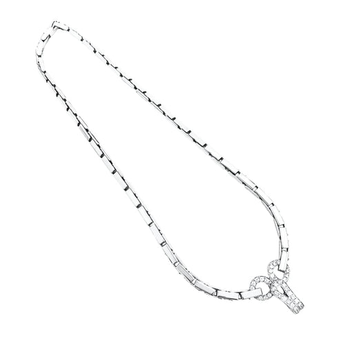 Collier Cartier Agrafe - Collier en or blanc et diamants 58 Facettes 35235