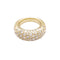 Bague 53 Chaumet Grains de Caviar - Bague jonc en or jaune et diamants 58 Facettes 34895