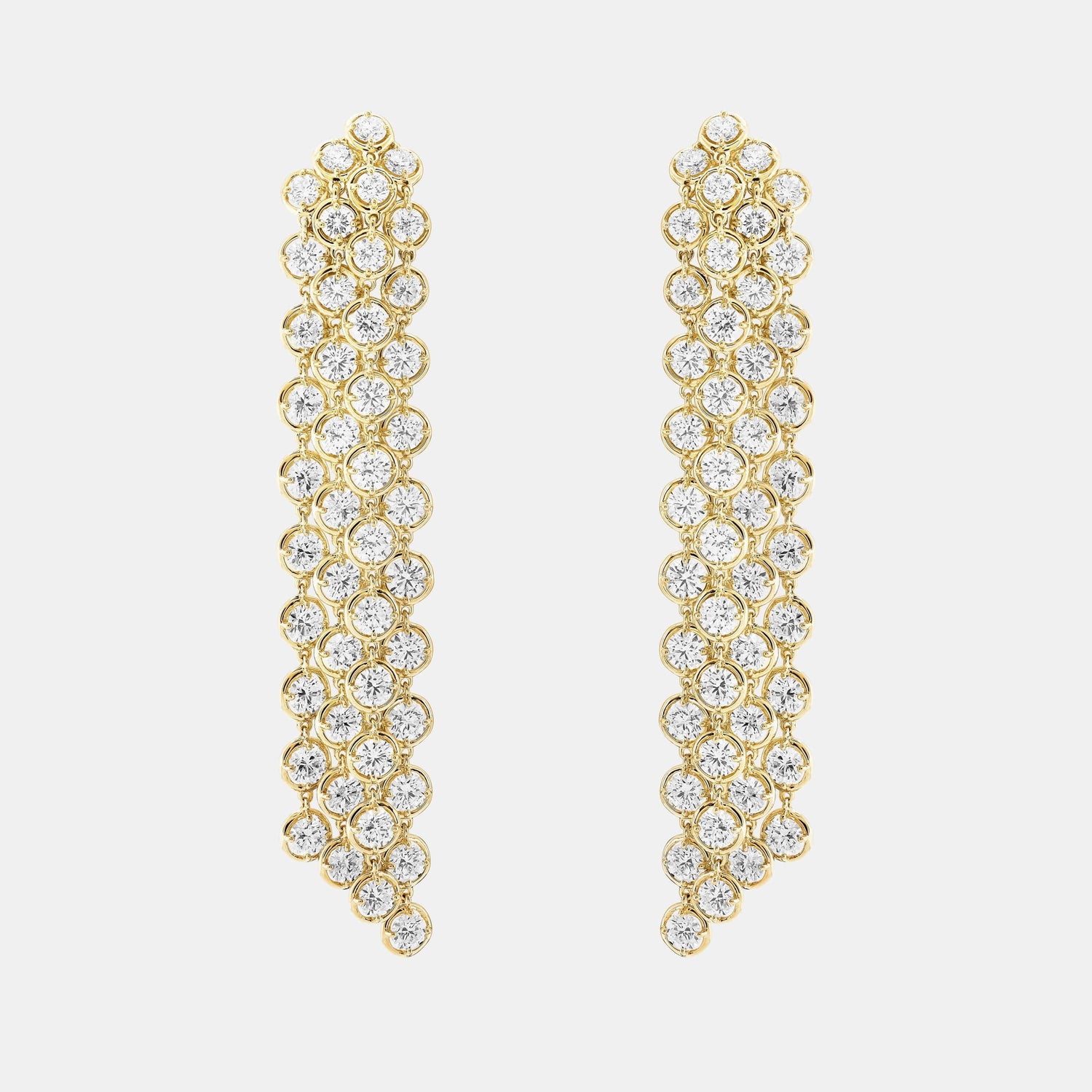 Boucles d'oreilles Palmyre Or jaune Diamant 20.89ct