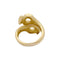 Bague 56 Lalaounis Mesopotamia - Bague croisée en or jaune 916 martelé 58 Facettes 34908