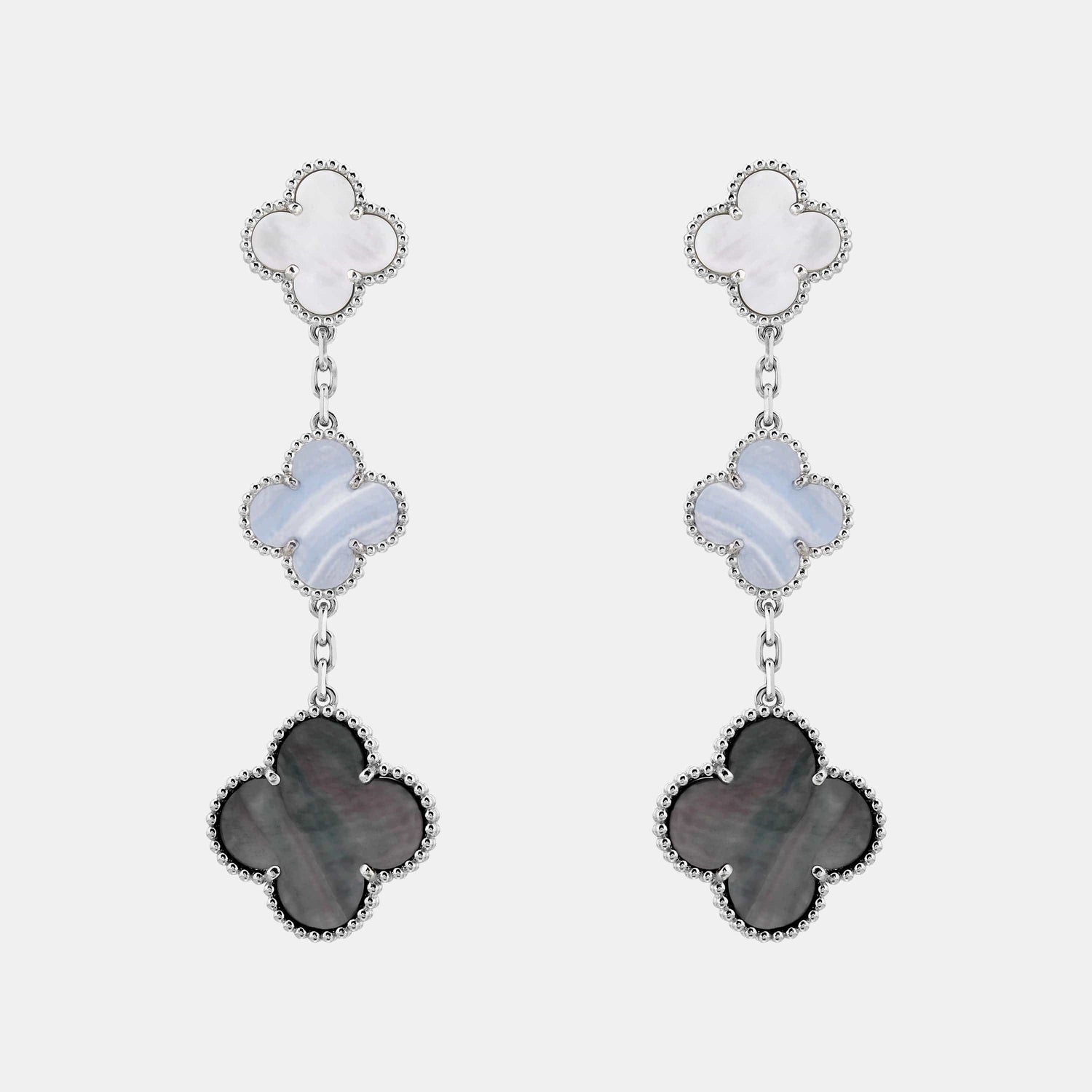 Boucles d'oreilles Magic Alhambra Or blanc Mixte 