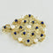Pendentif Pendentif vintage en or jaune 14K avec perles et lapis-lazuli 58 Facettes 1945