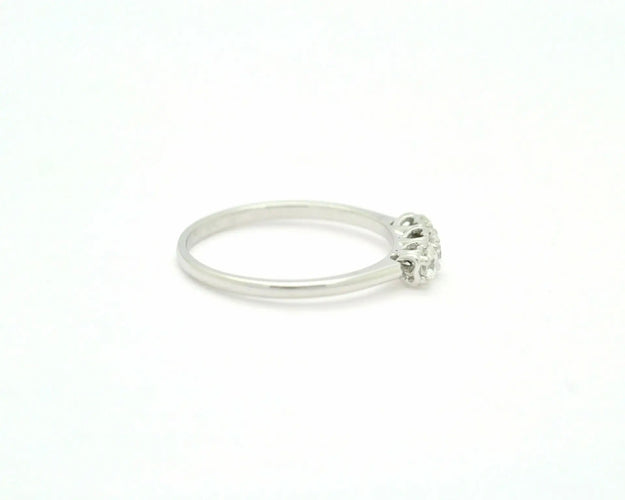 Bague Bague trilogie en or blanc 18 carats et diamants 0,41 ct 58 Facettes 10556