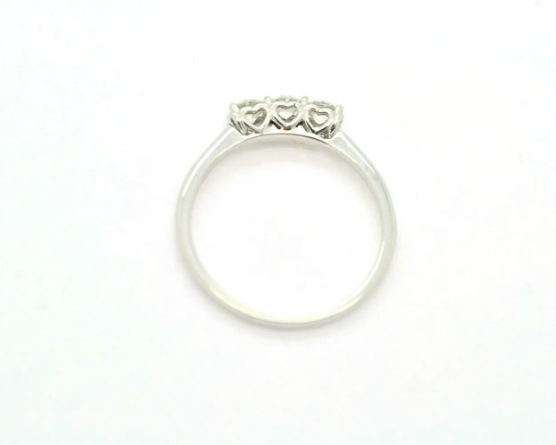 Bague Bague trilogie en or blanc 18 carats et diamants 0,41 ct 58 Facettes 10556