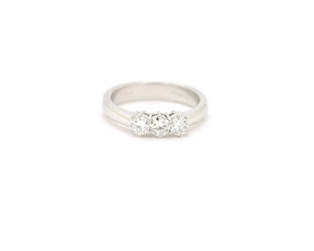 Bague Bague trilogy - Diamants 0,53 ct en or blanc 18 carats 58 Facettes 13633