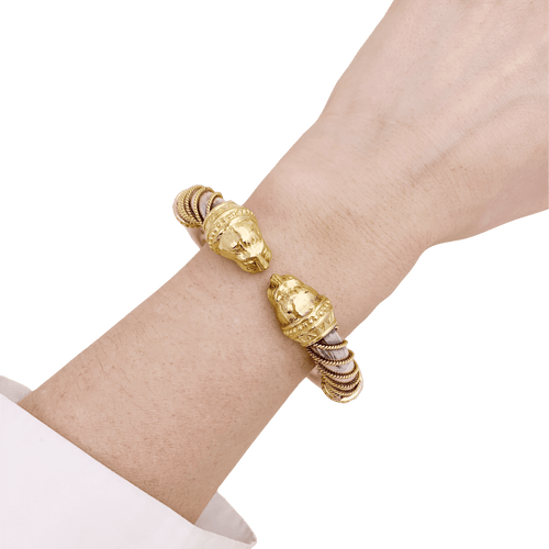 Bracelet Zolotas Heritage - Bracelet jonc en or jaune et argent 58 Facettes 34478