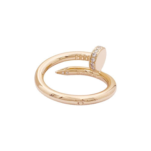 Bague 53 Cartier Juste un Clou - Bague en or rose sertie de diamants 58 Facettes 35025