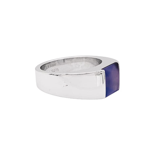 Bague 54 Cartier Tank - Bague en or blanc et calcédoine 58 Facettes 35172