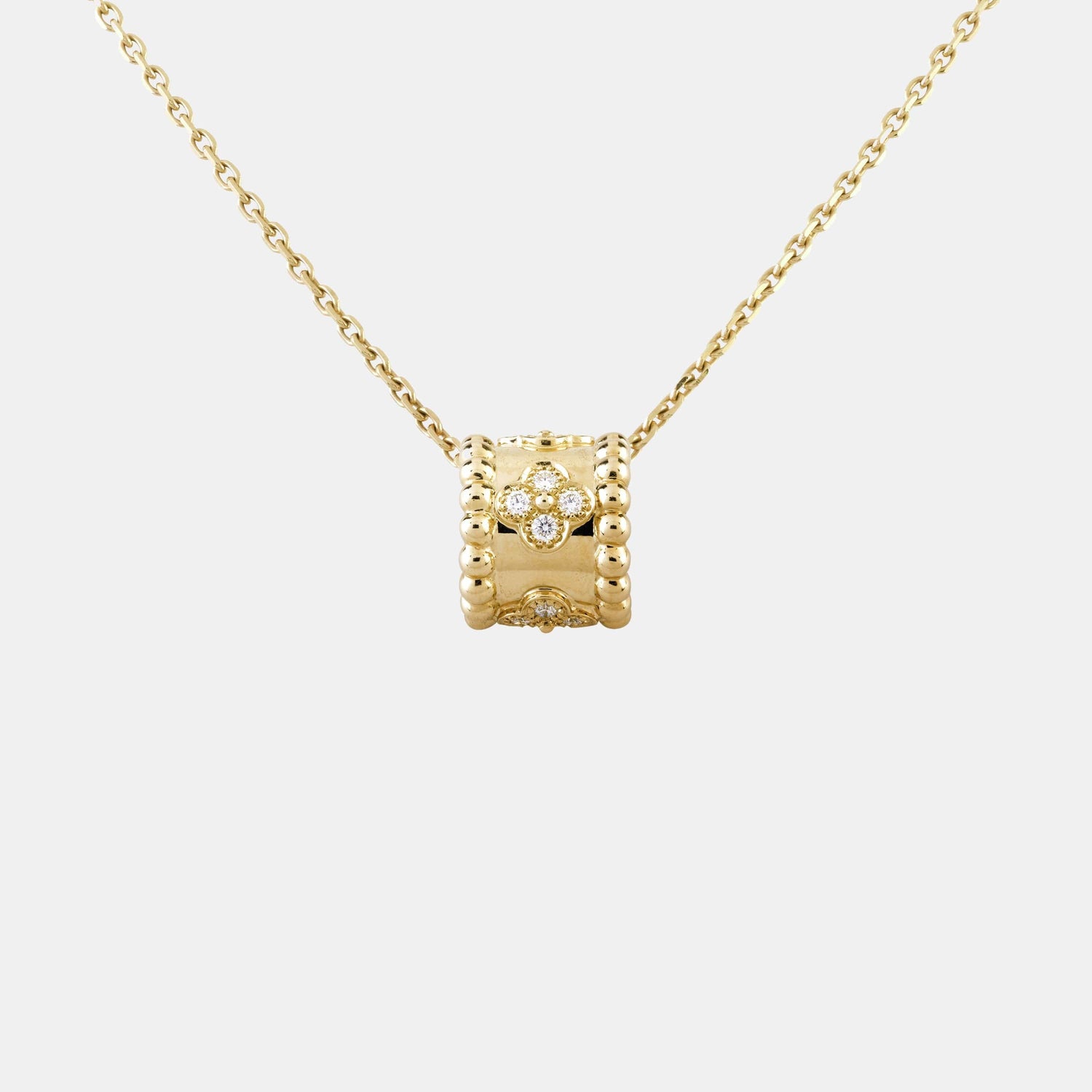 Pendentif Perlée Or jaune Diamant 0.19ct