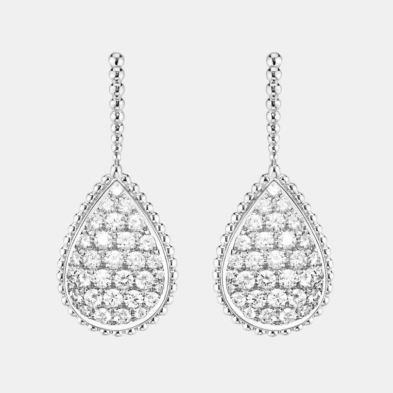 Boucles d'oreilles Serpent Bohème Or blanc Diamant 2.5ct S Motif
