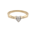 Ring 53 Solitaire ring in yellow gold and diamond 58 Facettes
