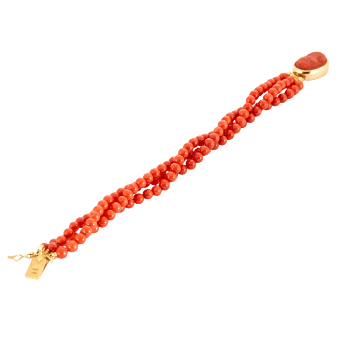 Bracelet camée corail 58 Facettes