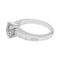 Bague 51 Bague solitaire en platine 950 avec diamant 1,52 ct et baguettes 58 Facettes 31937